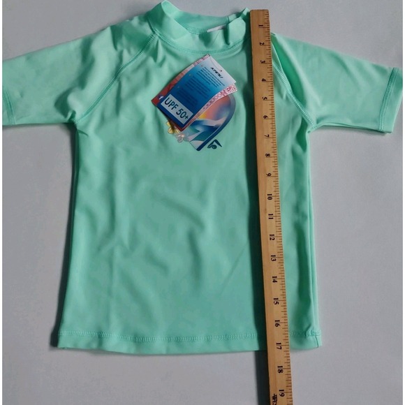 Kanu Surf Girls Size 4T UPF 50+ Rashguard Swim Shirt Ice Green Skin Protection - Picture 2 of 5